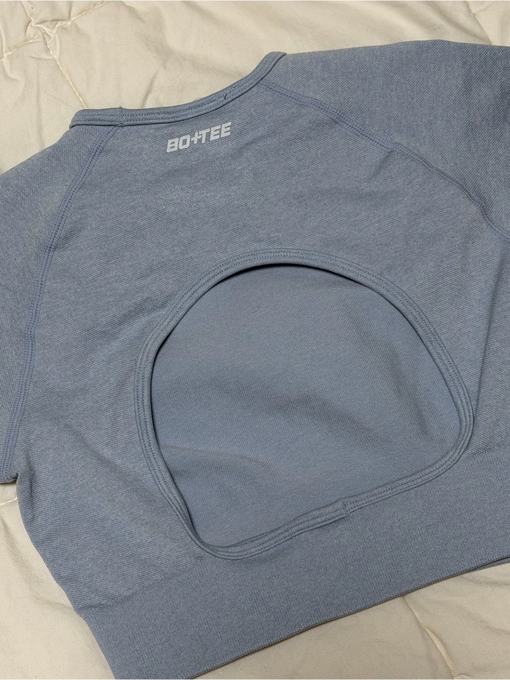 BO+TEE Women's Blue Cutout Back Sweatshirt